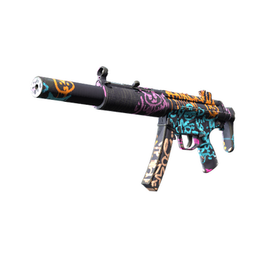 MP5-SD | Neon Squeezer (Well-Worn)